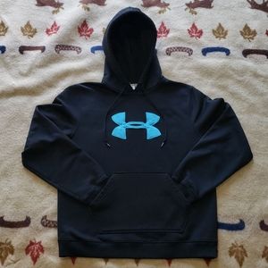 Under Armour Hoodie Black & Blue Womens Size M